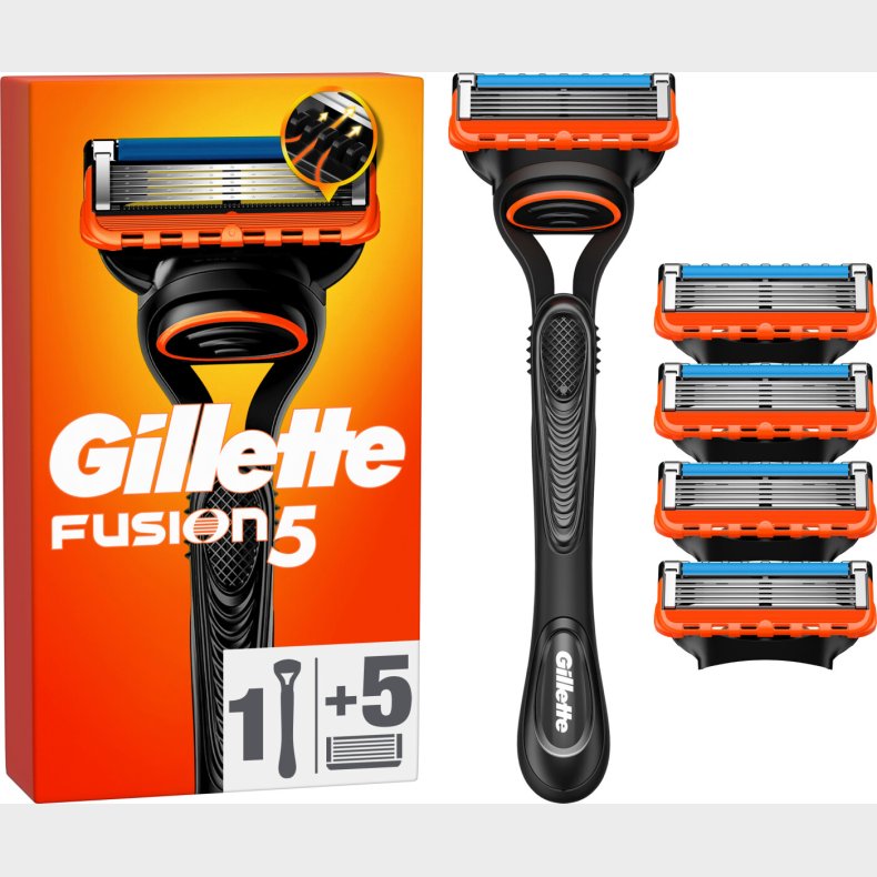Gillette - Fusion5 Barberskraber Til Mnd - Orange/black