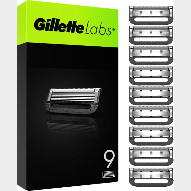 Gillette - Gillettelabs Barberblade - Green/black - 9 Stk