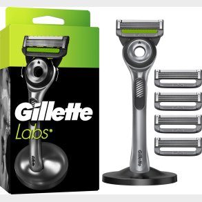 Gillette - Gillettelabs Med Exfoliating Bar Barberskraber Til Mnd - Green/black
