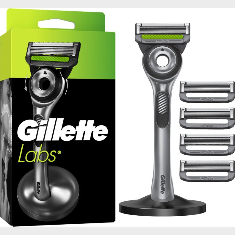 Gillette - Gillettelabs Med Exfoliating Bar Barberskraber Til Mnd - Green/black