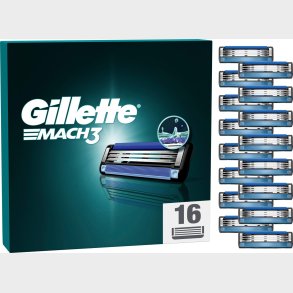 Gillette - Mach3 Barberblade - Blue/black - 16 Stk