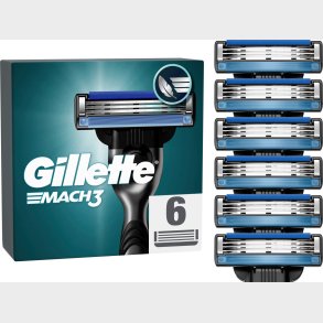 Gillette - Mach3 Barberblade Til Mnd - Blue/black - 6 Stk