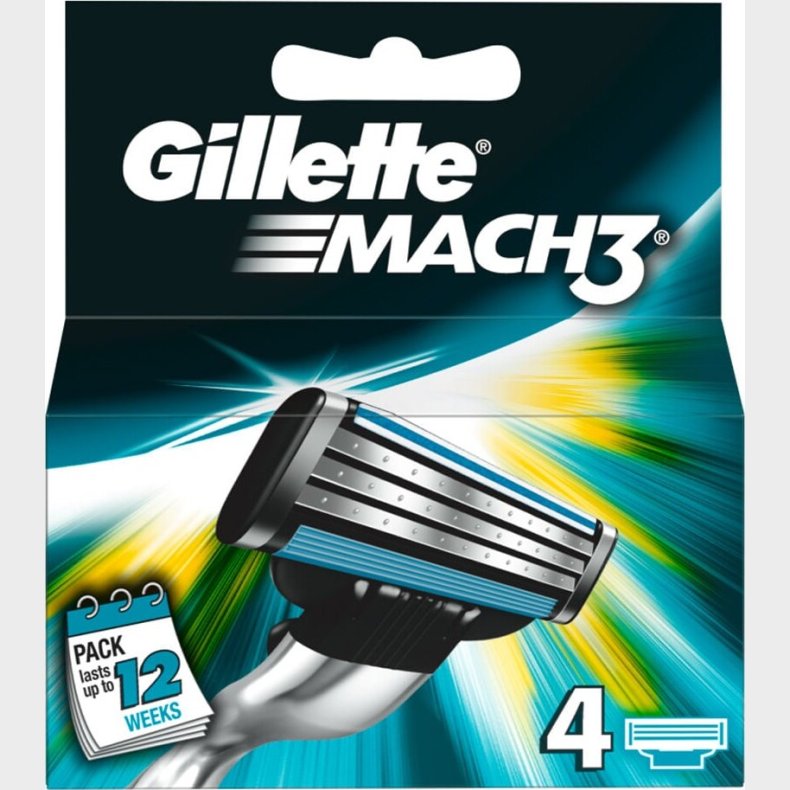 Gillette Mach 3 Barberblade St Med 4 Stk.