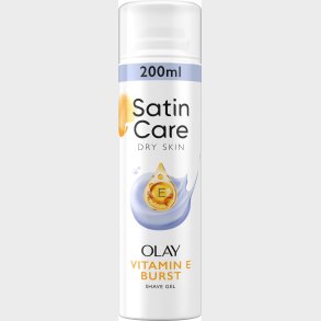 Gillette - Satin Care Barbergel, Vitamin E Burst - 200 Ml