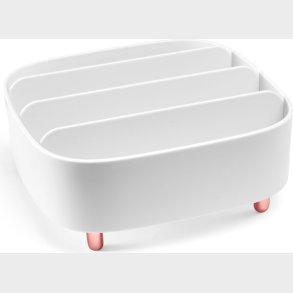 Gillian Jones - Makeup Organizer Med 4 Rum - Hvid