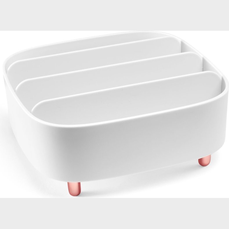 Gillian Jones - Makeup Organizer Med 4 Rum - Hvid