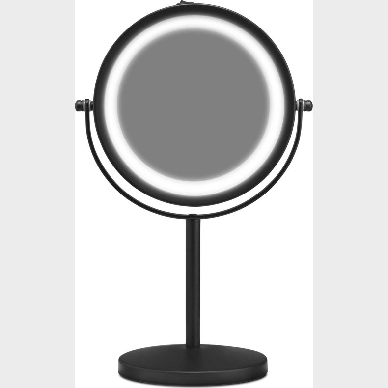 Gillian Jones - Makeup Spejl Med Strkt Lys - Til Bord - Sort