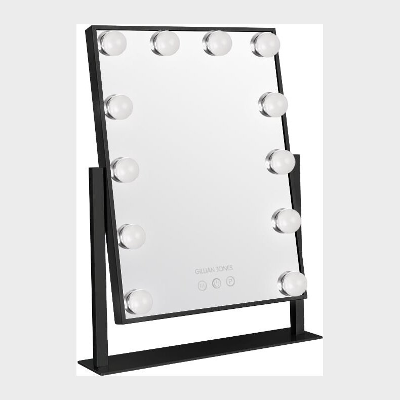 Gillian Jones - Hollywoodspejl Med Lys - Sort