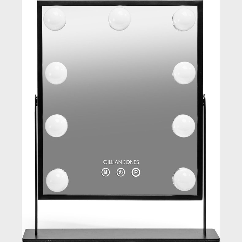Gillian Jones - Led Makeup Artist Spejl Med Touch - Sort - 36x25 Cm