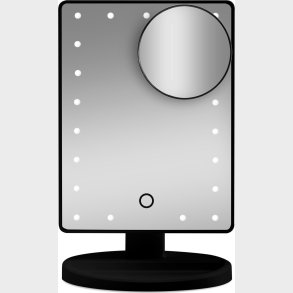 Gillian Jones - Hollywoodspejl Med Lys Og Sugekopspejl - Sort