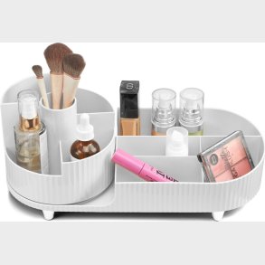 Gillian Jones - Makeup Organizer Med Drejefunktion - Hvid - Stor