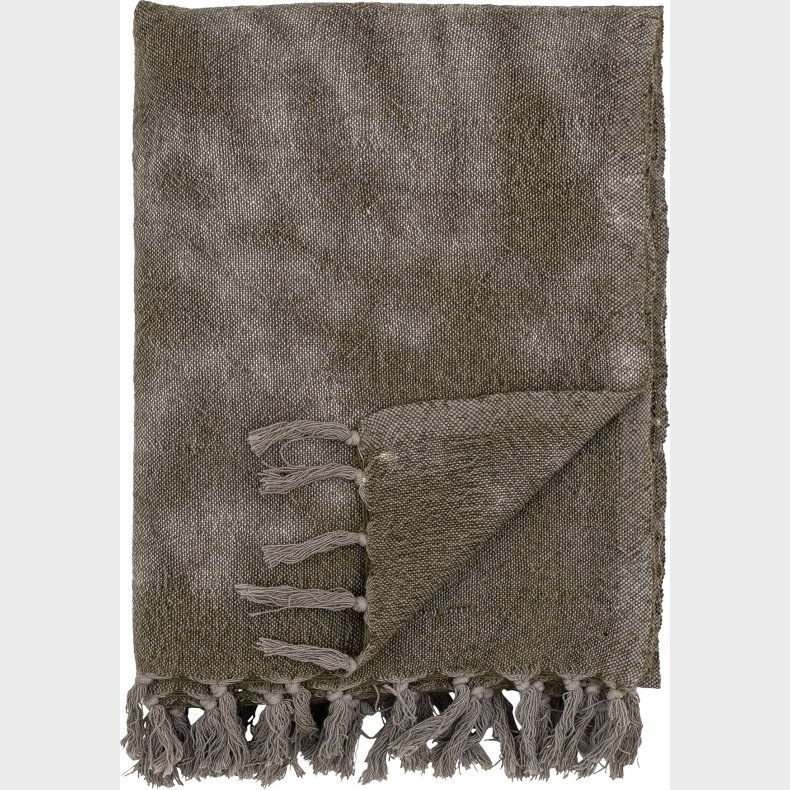 Bloomingville - Ginger Plaid - Grn - Uld - 150x125 Cm