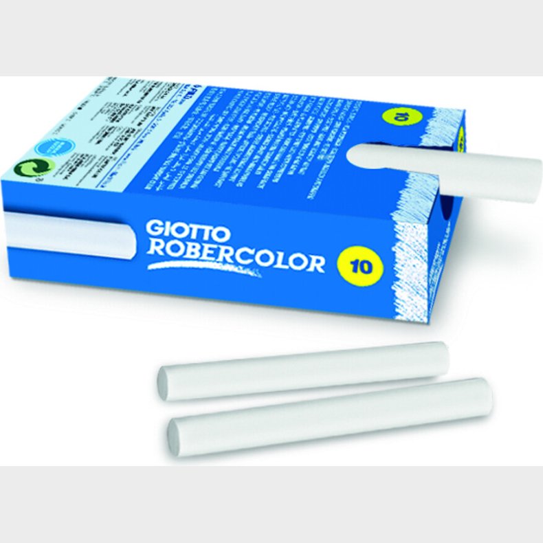 Giotto Tavlekridt 10 Mm - Hvid 10 Stk