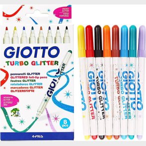 Giotto Turbo Glitter Tusser 8 Stk