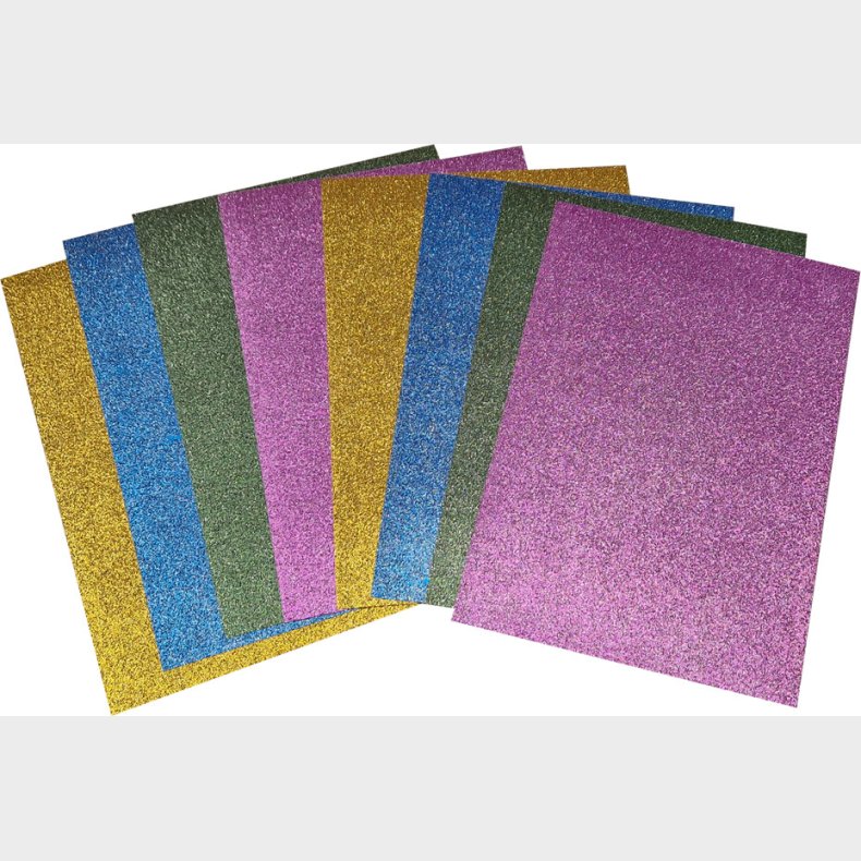 Girafgiraf Glitterkarton A4 240 G - 8 Ark