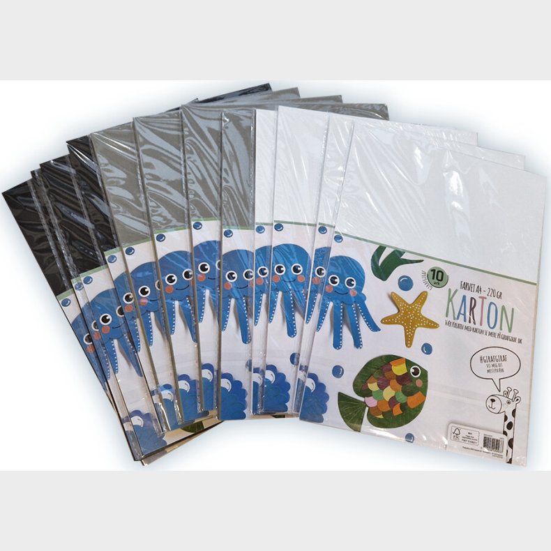 Girafgiraf Karton A4 220 G - 10 Ark