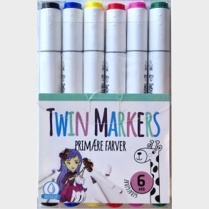 Girafgiraf Twin Marker 6 Stk Primr Frv