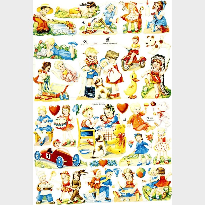 Glansbilleder - Brneleg - 2 Ark