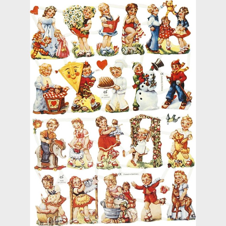 Glansbilleder - Brn - 2 Ark