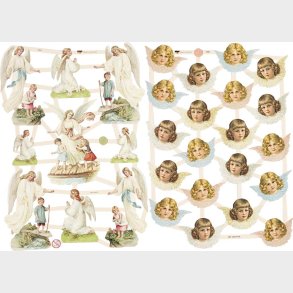 Glansbilleder - Engle - 2 Ark