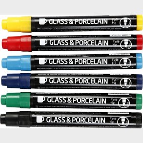 Glas Og Porcel�nstusser S�t - 6 Farver