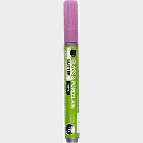 Glas- Og Porcelnstusch - Glitter - 2-4 Mm - Halvdkkende - Pink