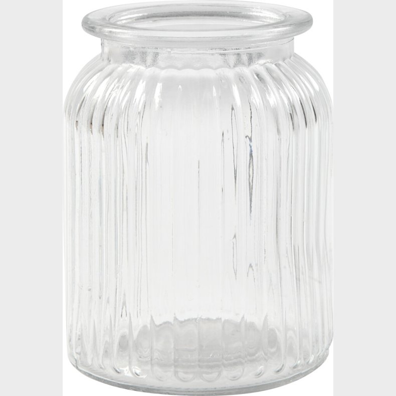 Glaskrukke - H 14,5 Cm -  11 Cm - Hulstr. 7 Cm - 6 Stk.