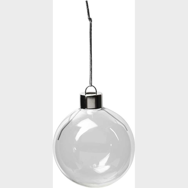 Glaskugle - H 6,9 Cm -  5,9 Cm - Transparent - 8 Stk.