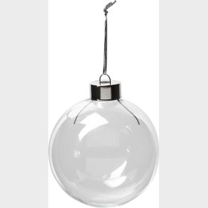 Glaskugle - H 8,9 Cm -  7,9 Cm - Transparent - 6 Stk.