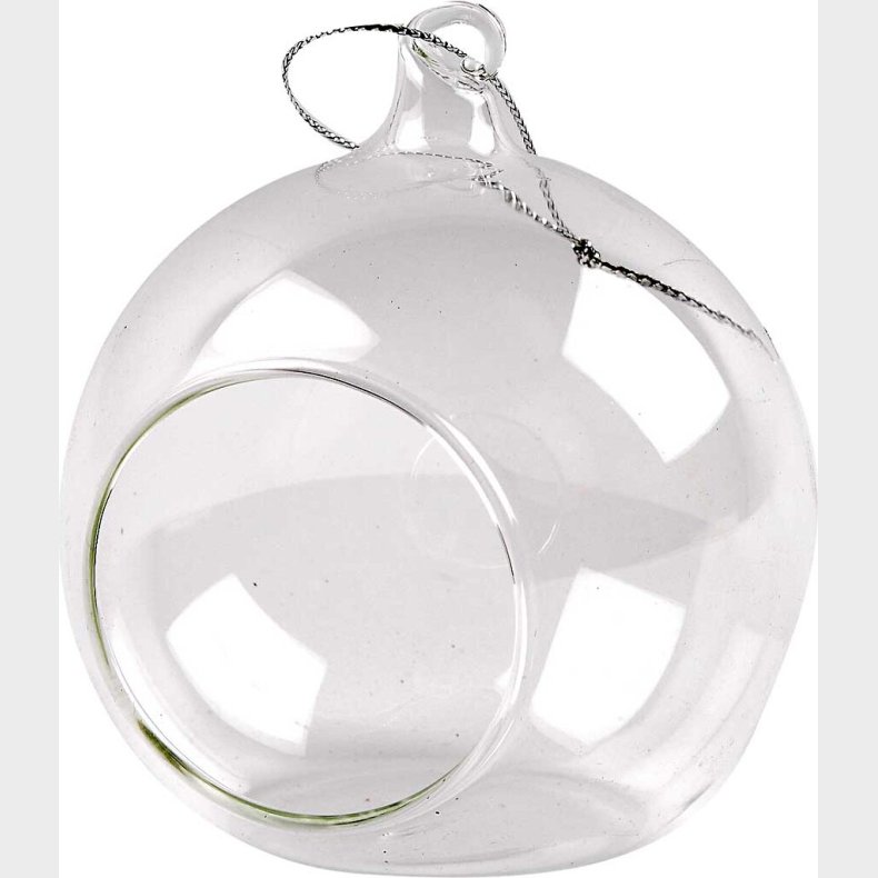 Glaskugle Med Hul -  8 Cm - 6 Stk.