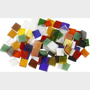 Glasmosaik - Str. 10x10 Mm - Tykkelse 3 Mm - 454 G