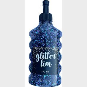 Glitterlim Grov Glitter - Black W Blue