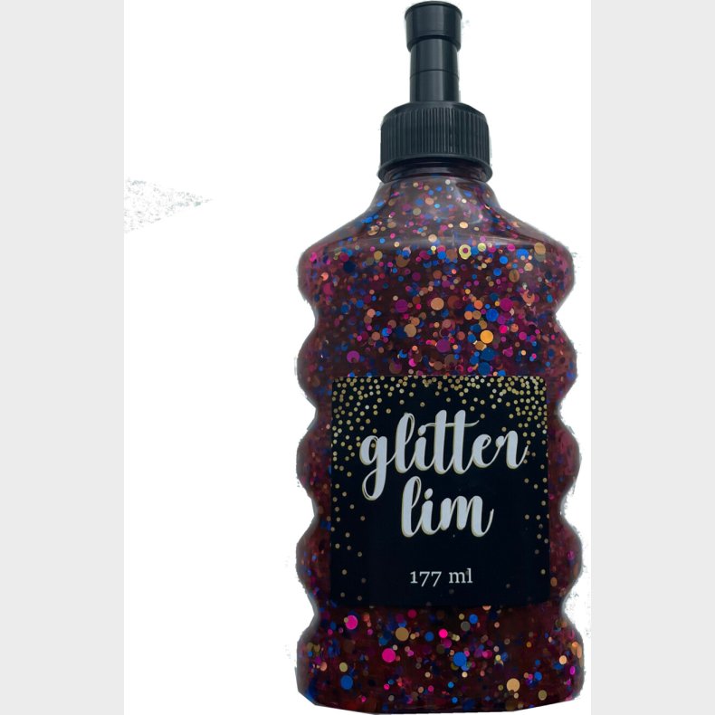 Glitterlim Grov Glitter - Sort Multi - 177