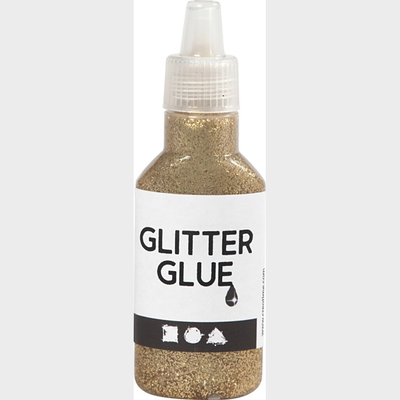 Glitterlim - Guld - 25 Ml