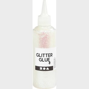 Glitterlim - Holografisk Hvid - 118 Ml