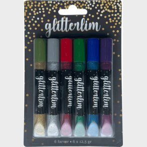 Glitterlim P Tb 6 Farver 12,5gr