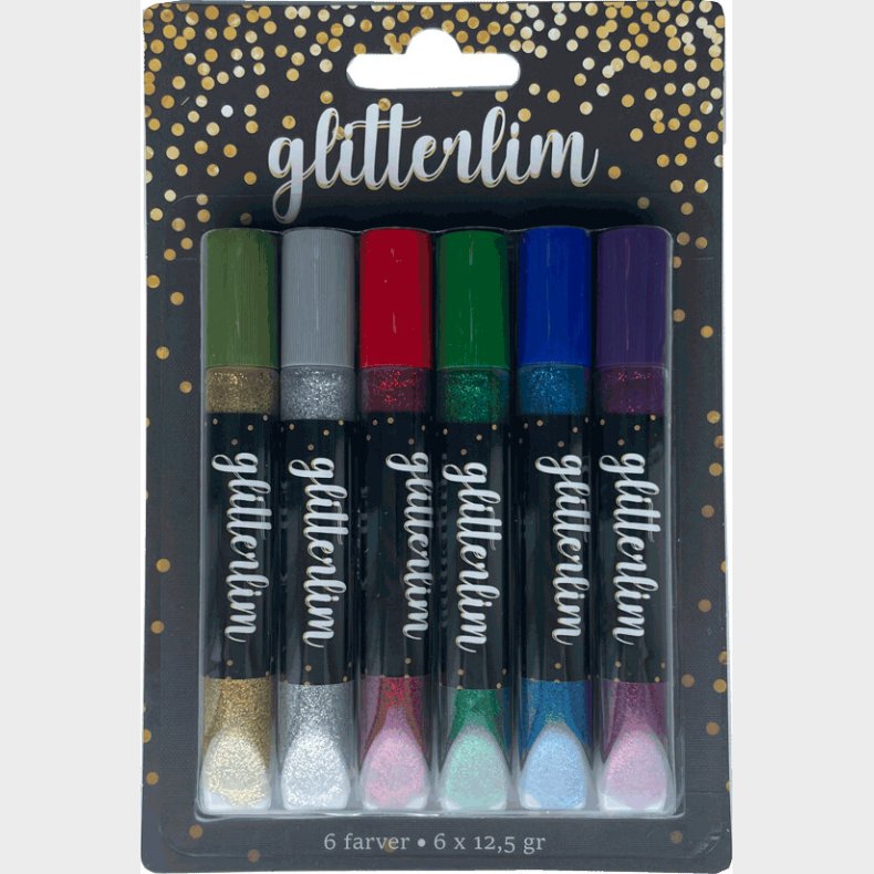 Glitterlim P Tb 6 Farver 12,5gr