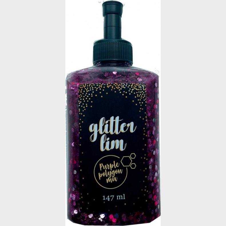 Glitterlim Purple Stjerne Mix