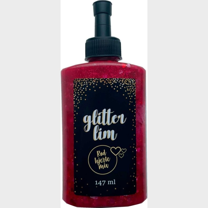 Glitterlim Rd Hjerte Mix