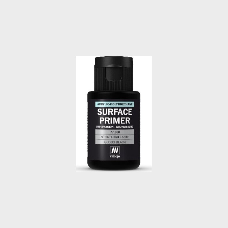 Vallejo - Surface Primer - Gloss Black - 32 Ml