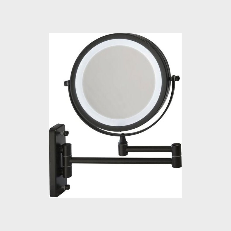 Glow Up - Makeup Artist Mirror - Double Sided W. Led - Black