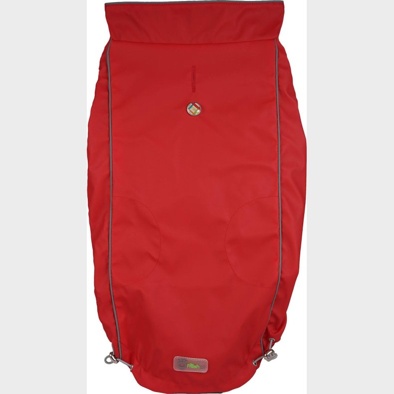 Go Fresh Pet - Vendbar Hunderegnjakke Rd Xs 29cm