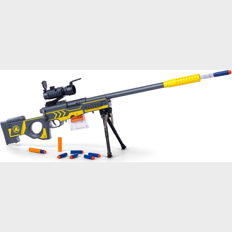 Air Shooter - Sniper Riffel - S�t Med 20 Skumpile Og Tilbeh�r