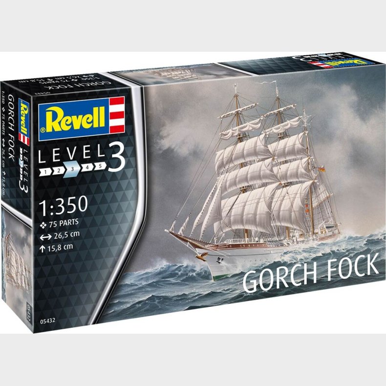 Revell - Gorch Fock Skib Byggest - 1:350 - Level 3 - 05432