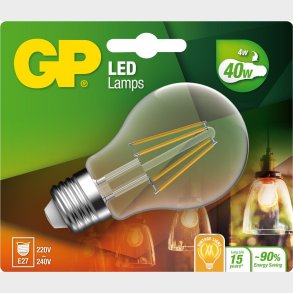 Gp - Led Pre - Classic Filament - E27 4w 40w 470 Lumen