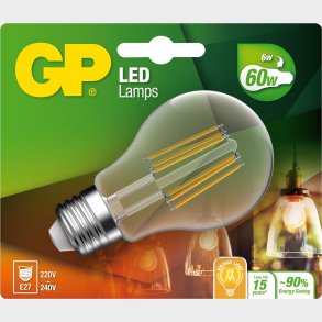 Gp - Led Pre - Classic Filament - E27 6w 60w 806 Lm