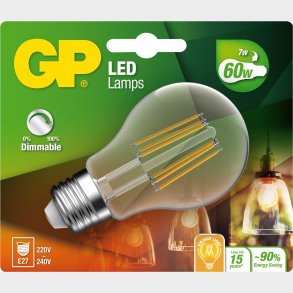 Gp - Led Pre - Classic Filament - E27 Dmpbar 7w 60w 806 Lm