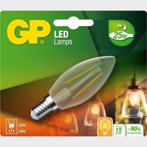 Gp - Led Pre - Filament Mini Candle - E14 2w 25w 250 Lm