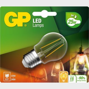 Gp - Led Pre - Filament Mini Globe - E27 2w 25w 250 Lm