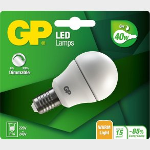 Gp - Led Pre - Mini Globe - E14 Dmpbar 6w 40w 470 Lumen